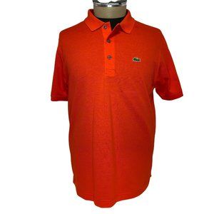 LACOSTE Polo Shirt Burnt Orange Mens Size 6 LARGE